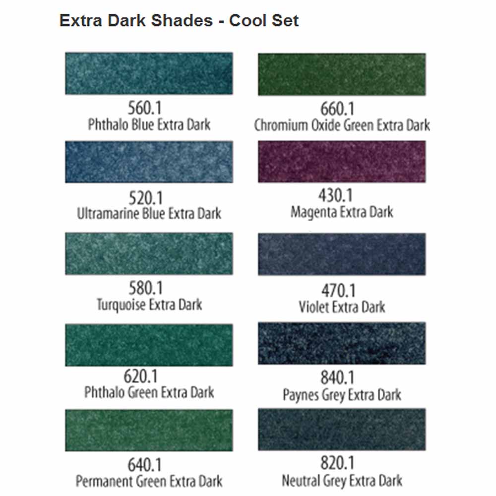 PanPastel Extra Dark Cool Shades Set of 10